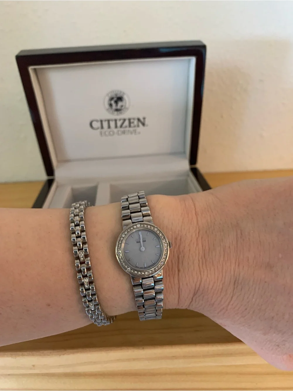 Citizen Silver-Tone Bracelet Watch and Matching Bracelet Set